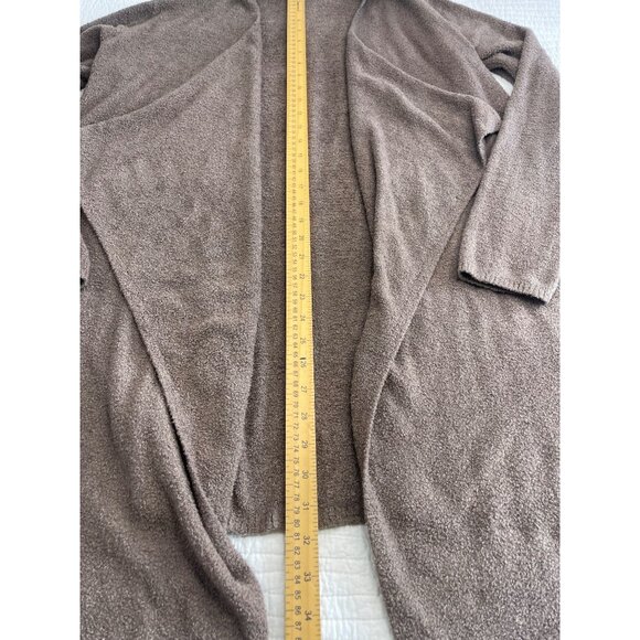 Barefoot Dreams Bamboo Chic Lite Knit Open Front Cardigan L/XL Brown Draped - Picture 8 of 8